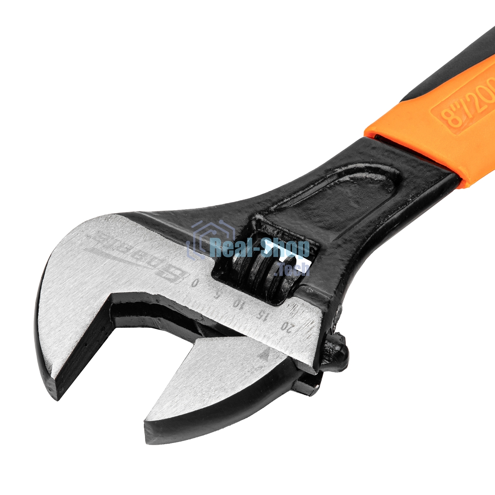 Ключ разводной Sparta 200 мм, двухкомпонентная рукоятка