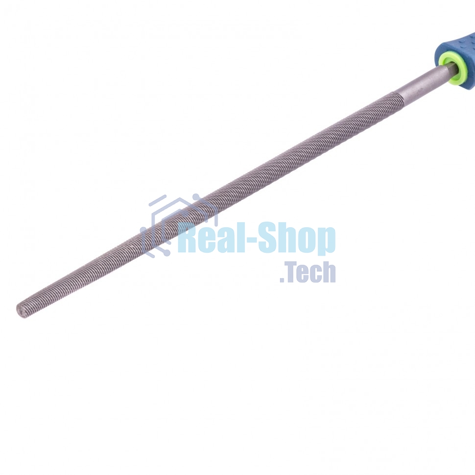 Напильник Сибртех, 250 мм круглый, двухкомпонентная рукоятка, №2