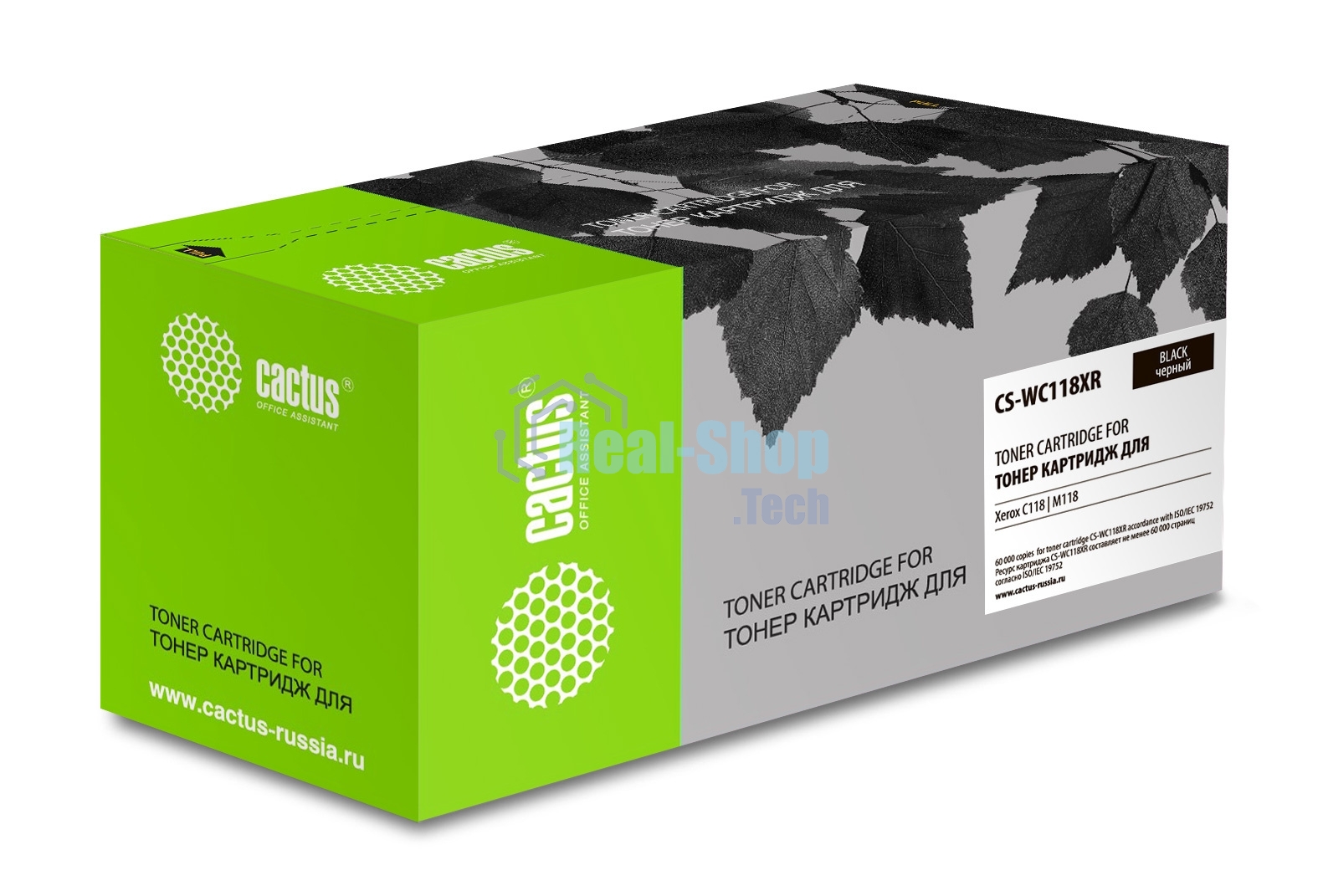 Картридж лазерный Cactus CS-WC118XR 006R01179/013R00589 черный для Xerox WC C118/M118 (60000стр.)