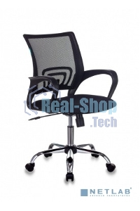 Кресло компьютерное Бюрократ CH-695N/SL/BLACK спинка сетка черный TW-01, сиденье черный TW-11, крестовина хром