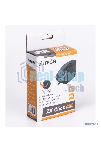 Мышь проводная A4Tech OP-730D черный, 1200 dpi, USB, кнопки - 4