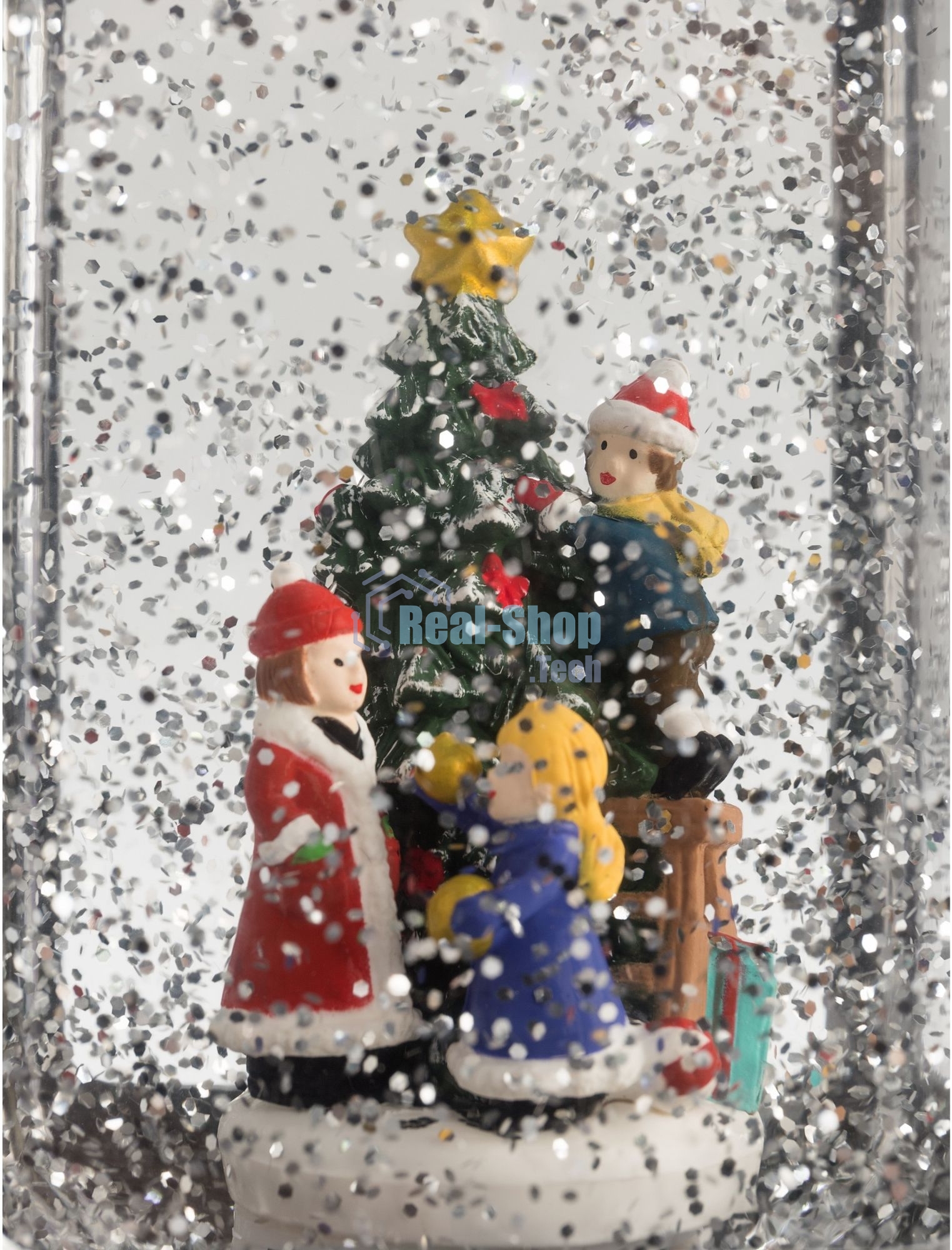 Декоративный фонарь Neon-night с эффектом снегопада и подсветкой 