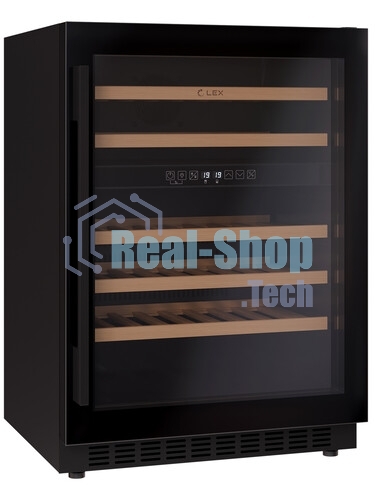 Винный шкаф LEX LWD6046BL dual zone 1-нокамерн. черный