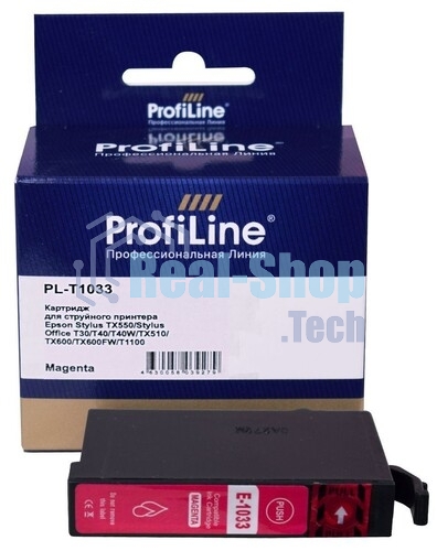 Картридж струйный ProfiLine PL-T1033 для принтеров Epson Stylus TX550/Stylus Office T30/T40/T40W/TX510/TX600/TX600FW/T1100 с чернилами Magenta 11,1 мл