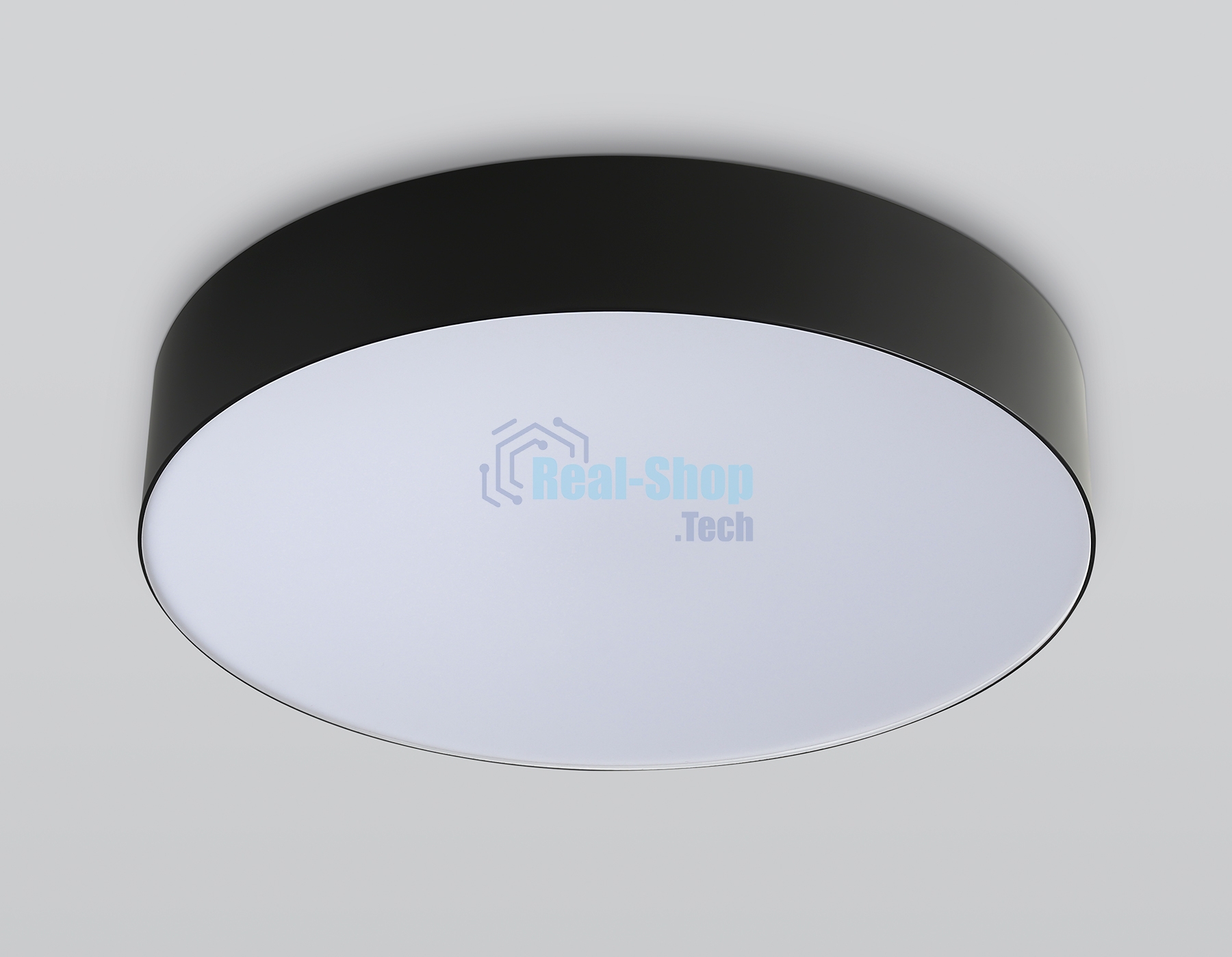 Потолочный светодиодный светильник Ambrella light FZ1360 BK черный IP20 40W 3000-6500K 390*80 (ПДУ ИК)