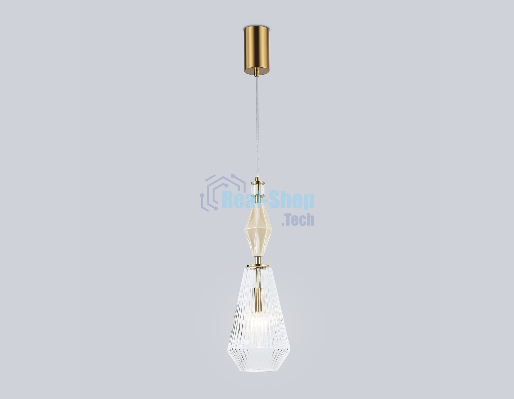 Светильник Ambrella light LH53181 BS/CL латунь/прозрачный E14 max 40W D140*1950