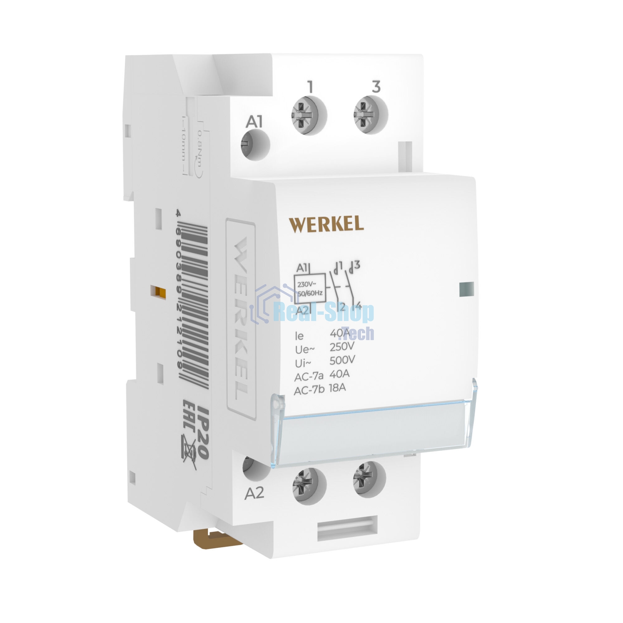 Контактор модульный Werkel 40 A 2NO (2 мод.) W942M40O