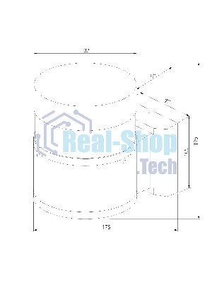 1530 TECHNO LED / Светильник садово-парковый чёрный