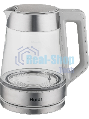 Чайник электрический Haier HK-501 1.7л. 2400Вт серый корпус: стекло/пластик (TD0036930RU)
