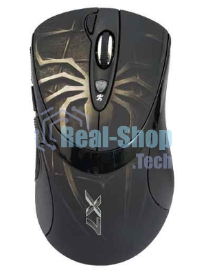 Мышь проводная A4Tech XL-747H коричневый, 3600 dpi, USB, кнопки - 7