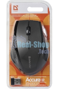 Мышь беспроводная Defender Accura MM-365 черный, 1600 dpi, радиоканал, USB, кнопки - 6