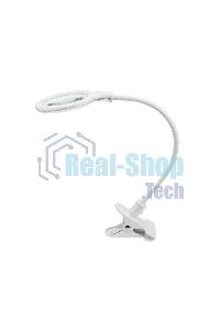 Лупа настольная 3D Rexant с подсветкой 30 LED, подставка+прищепка, белая
