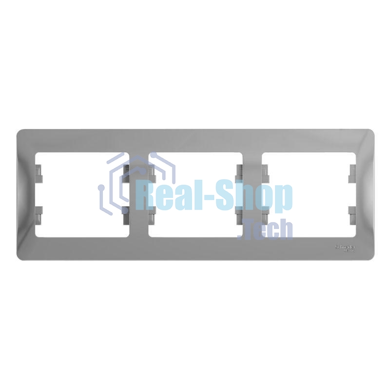 Рамка 3-м Glossa горизонт. алюм. SchE GSL000303