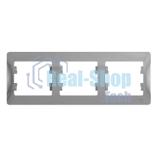 Рамка 3-м Glossa горизонт. алюм. SchE GSL000303