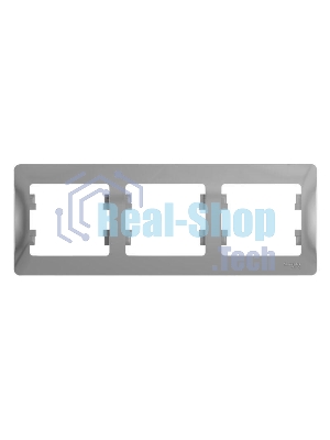 Рамка 3-м Glossa горизонт. алюм. SchE GSL000303