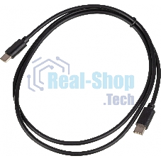 Кабель USB Type-C (m)-USB Type-C (m) 1м черный