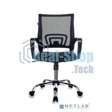 Кресло компьютерное Бюрократ CH-695N/SL/BLACK спинка сетка черный TW-01, сиденье черный TW-11, крестовина хром