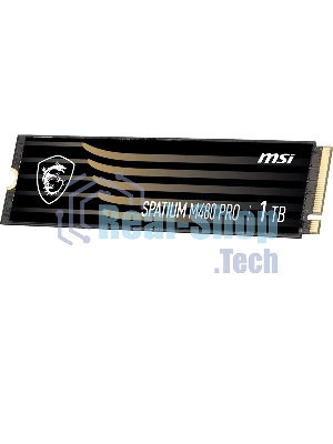 Накопитель SSD MSI SPATIUM M480 PRO, 1000Gb, M.2 2280, PCIe 4.0 x4, NVMe, R/W 7400/6000
