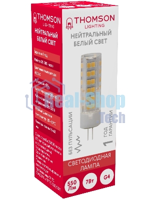 Лампа cветодиодная LED Thomson TH-B4208 G4, капсульная, 7 Вт, 4000К, белый нейтральный, 1 шт.