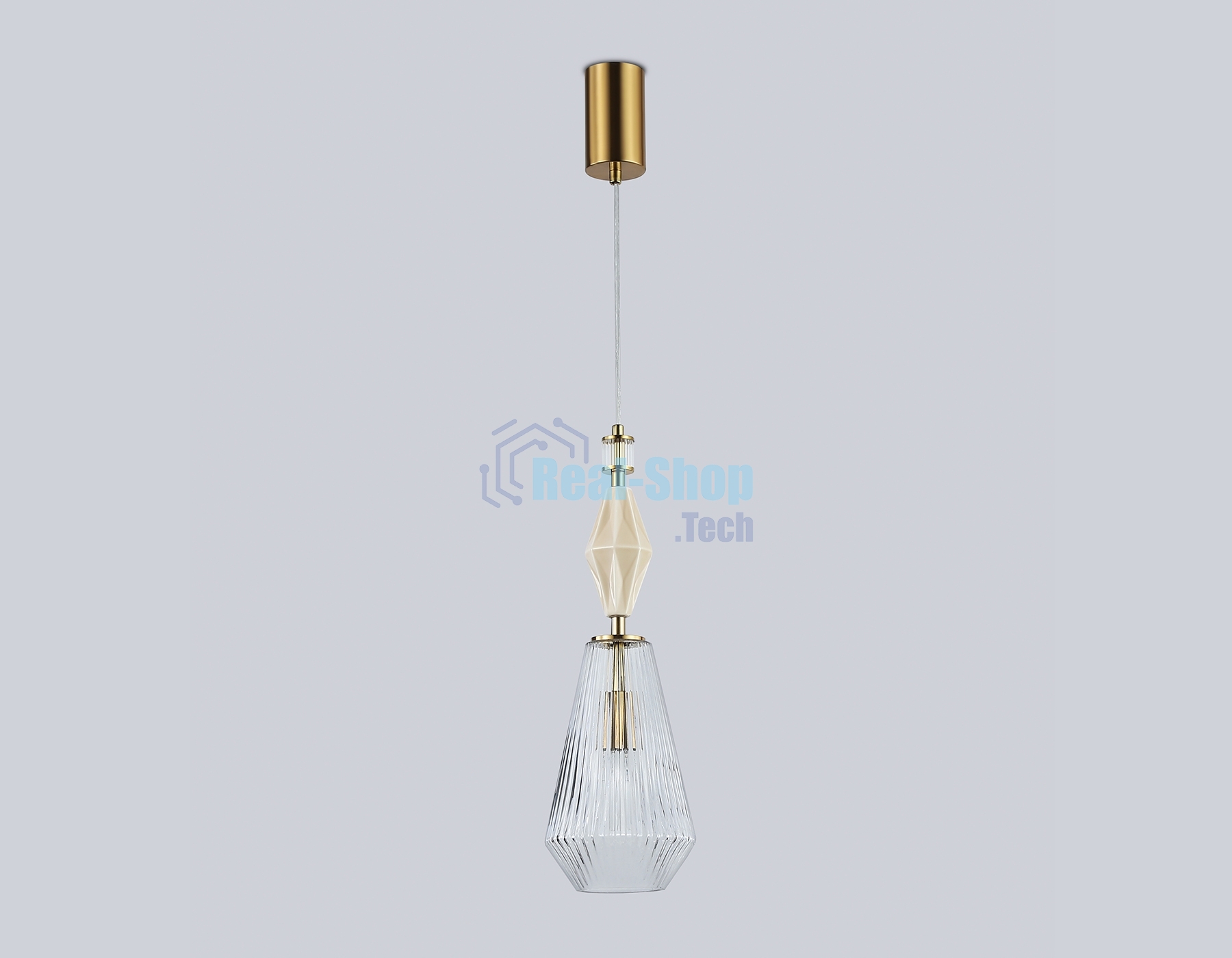 Светильник Ambrella light LH53181 BS/CL латунь/прозрачный E14 max 40W D140*1950