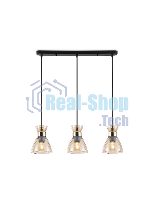 Светильник Ambrella light TR3404/3 BK/FGD/TI черный/золото/янтарь E27/3 max 60W 550*135*1000