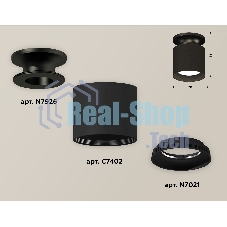Светильник Ambrella Light XS7402063 SBK/PBK черный песок/черный полированный MR16 GU5.3 (N7926, C7402, N7021)