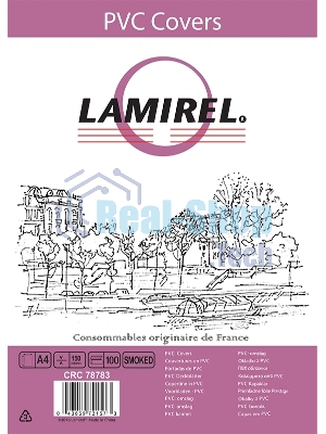 Обложки Lamirel Transparent A4, PVC, дымчатые, 150мкм, 100 шт.