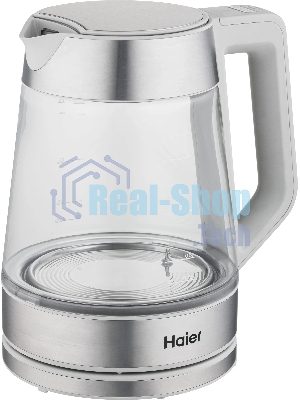 Чайник электрический Haier HK-501 1.7л. 2400Вт серый корпус: стекло/пластик (TD0036930RU)