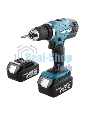 Дрель-шуруповерт аккумуляторная Makita DDF453RFE, Аккумуляторная, 18В, 2 АКБ, Кейс