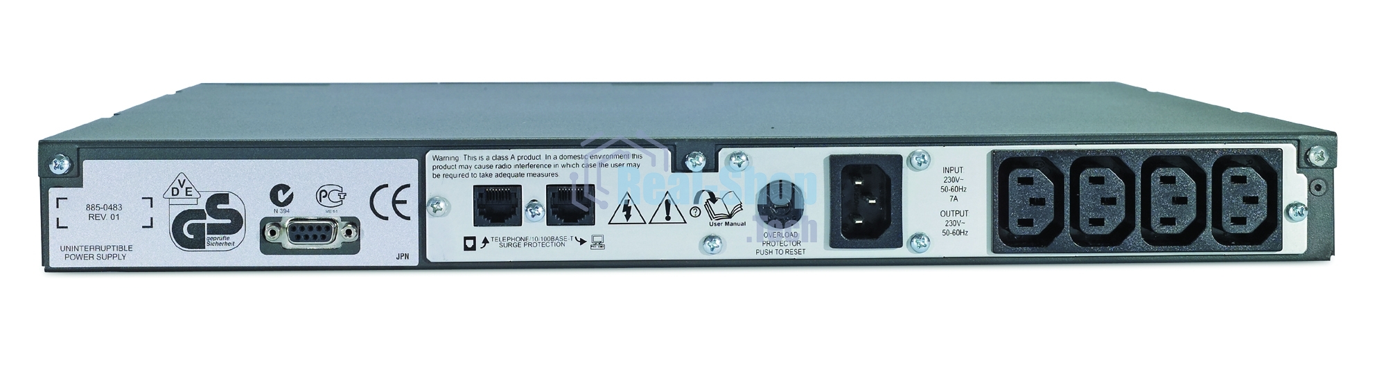 Источник бесперебойного питания APC Smart-UPS SC SC450RMI1U / 450ВА / 280Вт / 4xIEC-320-C14