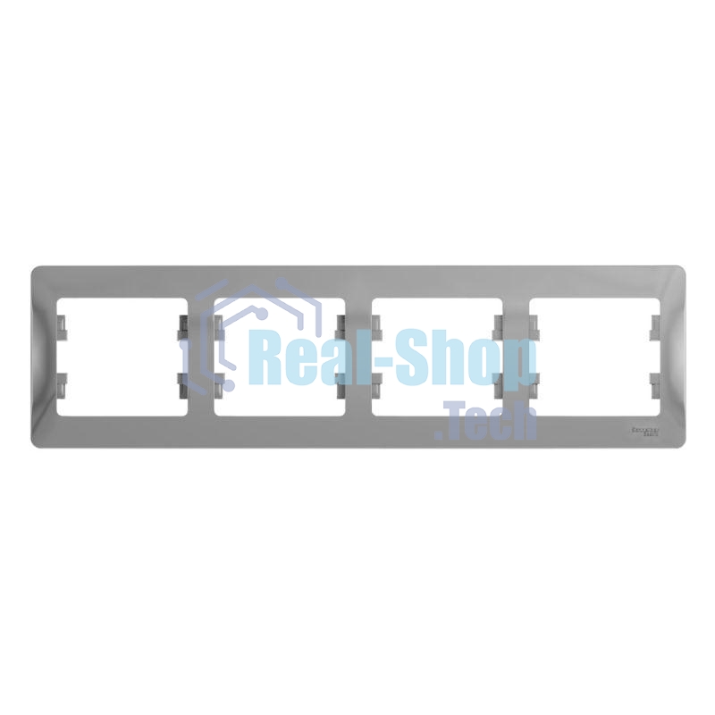 Рамка 4-м Glossa горизонт. алюм. SchE GSL000304