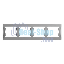 Рамка 4-м Glossa горизонт. алюм. SchE GSL000304