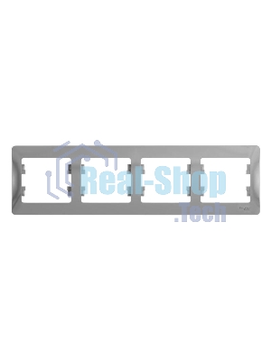 Рамка 4-м Glossa горизонт. алюм. SchE GSL000304
