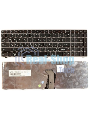 Клавиатура для ноутбука Lenovo IdeaPad Z560 Z565 G570 G770 черная с серой рамкой