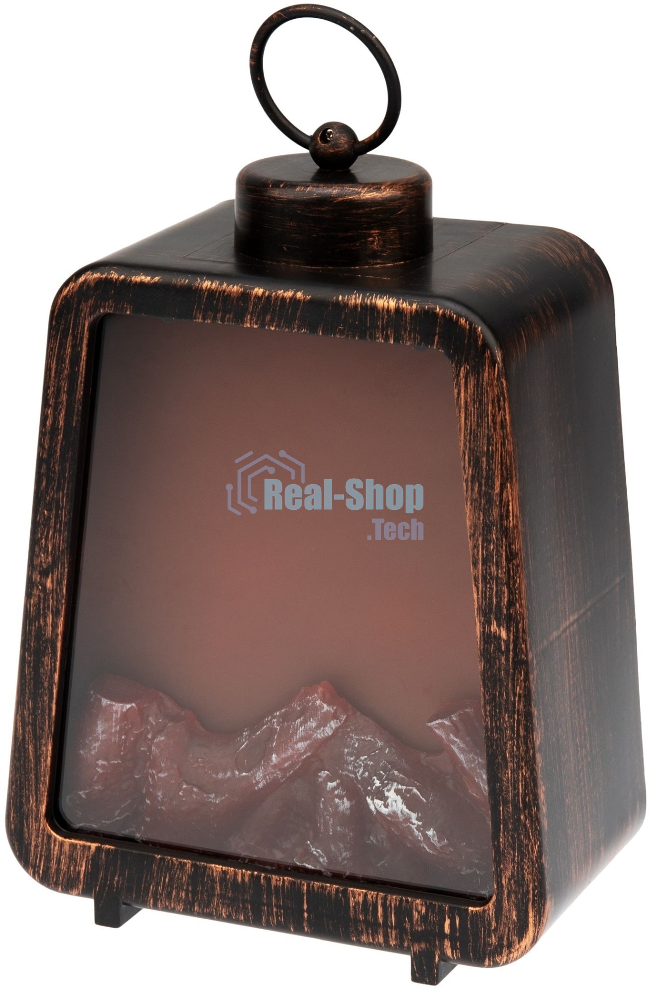 Светодиодный камин Neon-night Лофт с эффектом живого огня 17х10х24,5 см, 3хС (не в комплекте) и USB (в комплекте)