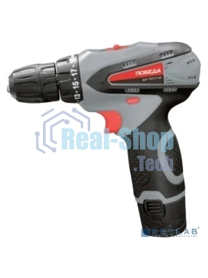 Дрель-шуруповерт Победа ДА-12П/2 Ли, 12 В, 2 Ач, 25 Нм, щеточный