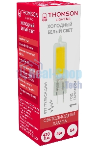 Лампа cветодиодная LED Thomson TH-B4219 G4, капсульная, 4Вт, 6500К, белый холодный, 1 шт.