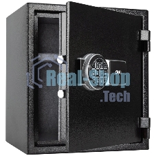 Сейф огнестойкий Deli ET587 380x 420x 300 мм, электронный/ключевой, черный