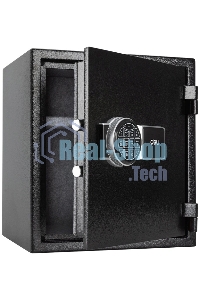 Сейф огнестойкий Deli ET587 380x 420x 300 мм, электронный/ключевой, черный