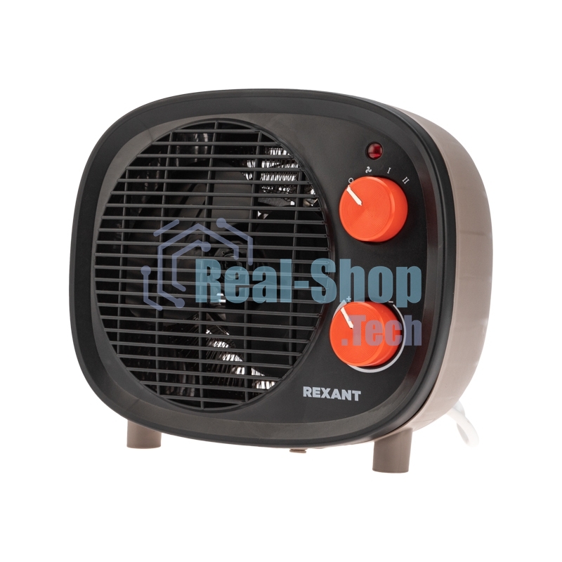 Тепловентилятор Rexant 60-0034, черный, 2000 Вт, 20 м2, термостат