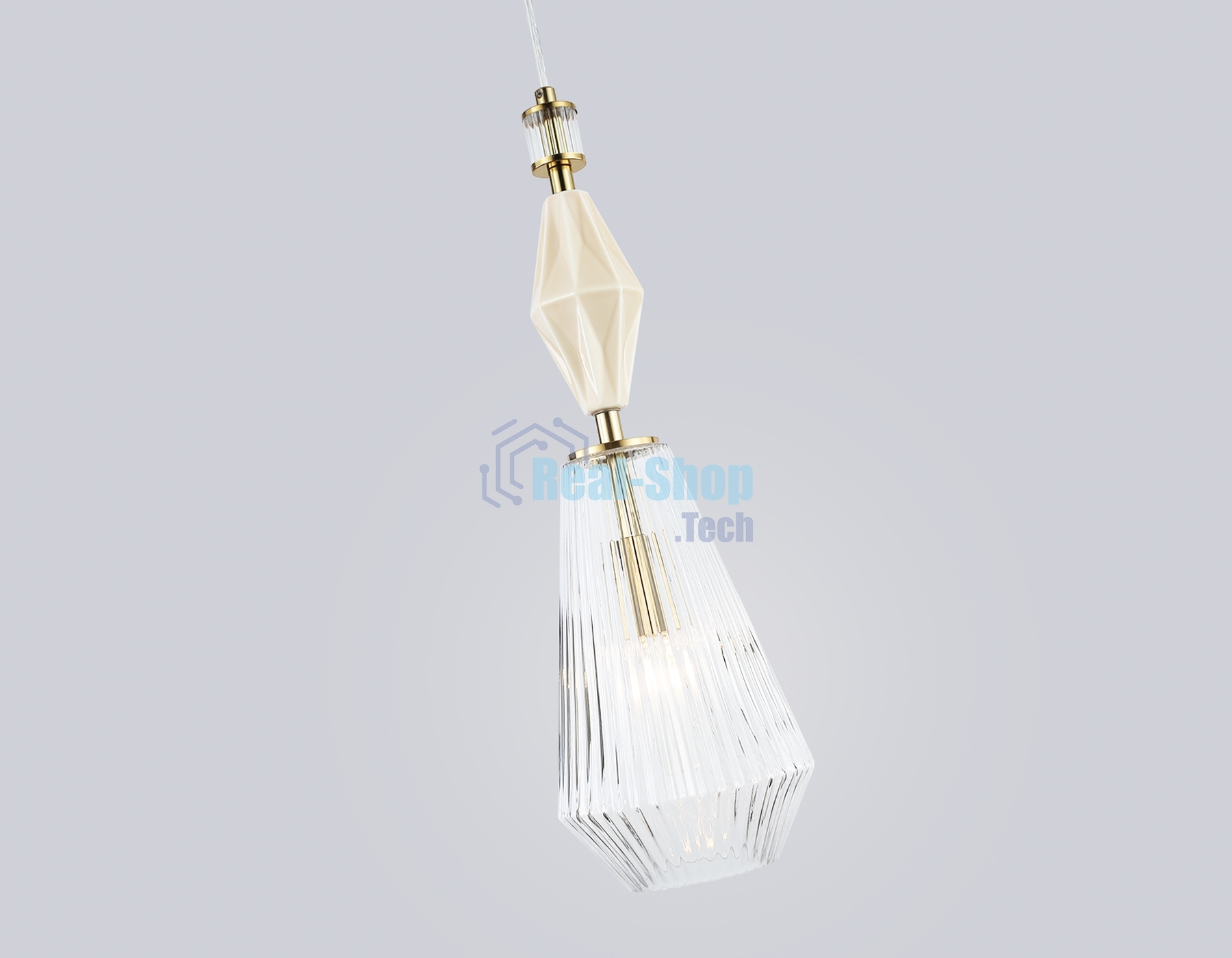 Светильник Ambrella light LH53181 BS/CL латунь/прозрачный E14 max 40W D140*1950