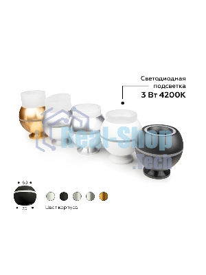 Насадка для корпуса светильника N7160 FR/CL белый матовый/прозрачный D70*H33mm Out20mm MR16