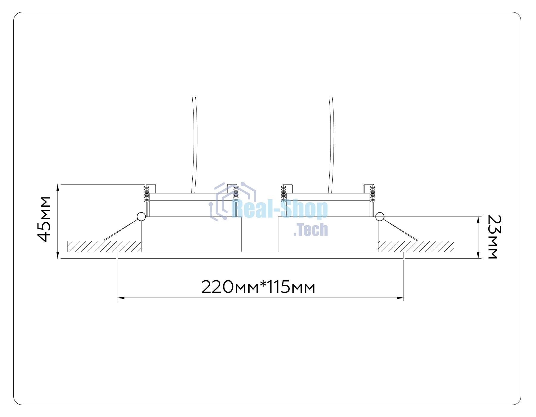 Светильник Ambrella light TN51920/2 BK черный GX53 max 12W 220*115*23