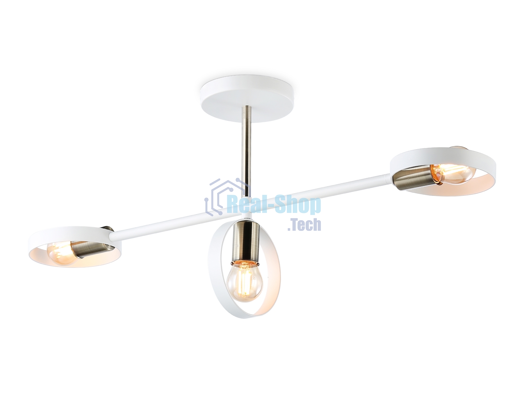 Светильник Ambrella light TR8228/3 WH/SB белый/бронза E27/3 max 40W 660*165*300