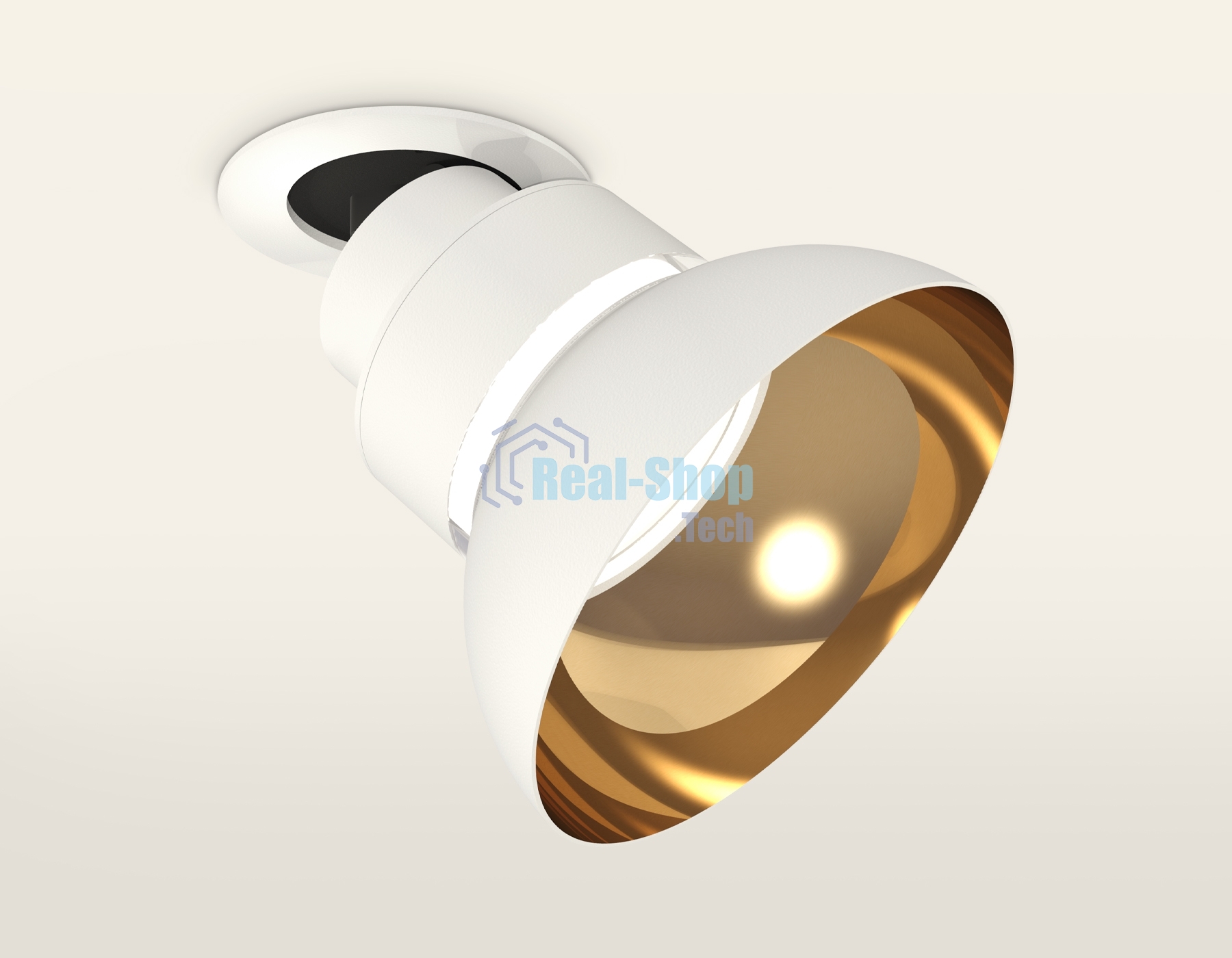 Светильник Ambrella Light XM8101601 SWH/PYG/CL белый песок/золото желтое полированное/прозрачный GX53