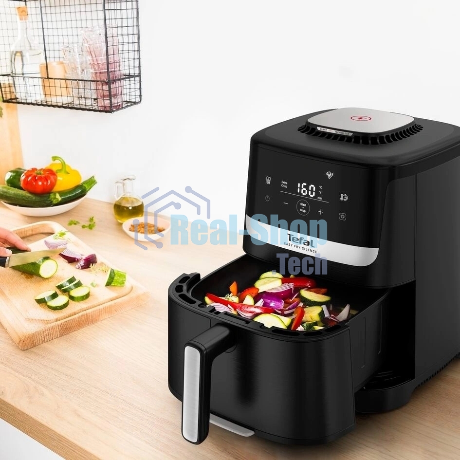 Аэрогриль Tefal EY5528E0 черный, 1670 Вт, 5 л, сенсор, 10 программ