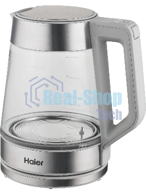 Чайник электрический Haier HK-501 1.7л. 2400Вт серый корпус: стекло/пластик (TD0036930RU)