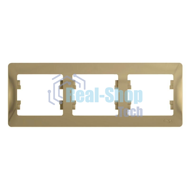 Рамка 3-м Glossa горизонт. титан SchE GSL000403