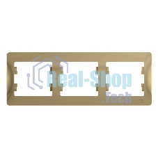 Рамка 3-м Glossa горизонт. титан SchE GSL000403