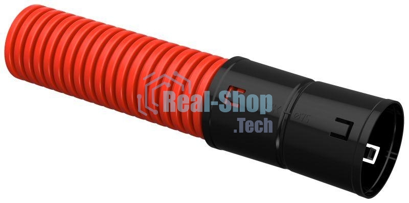 Труба гофрированная двустенная ПНД d75 мм с муфтой SN12 красн. (уп. 50 м) IEK CTG12-075-K04-050-R